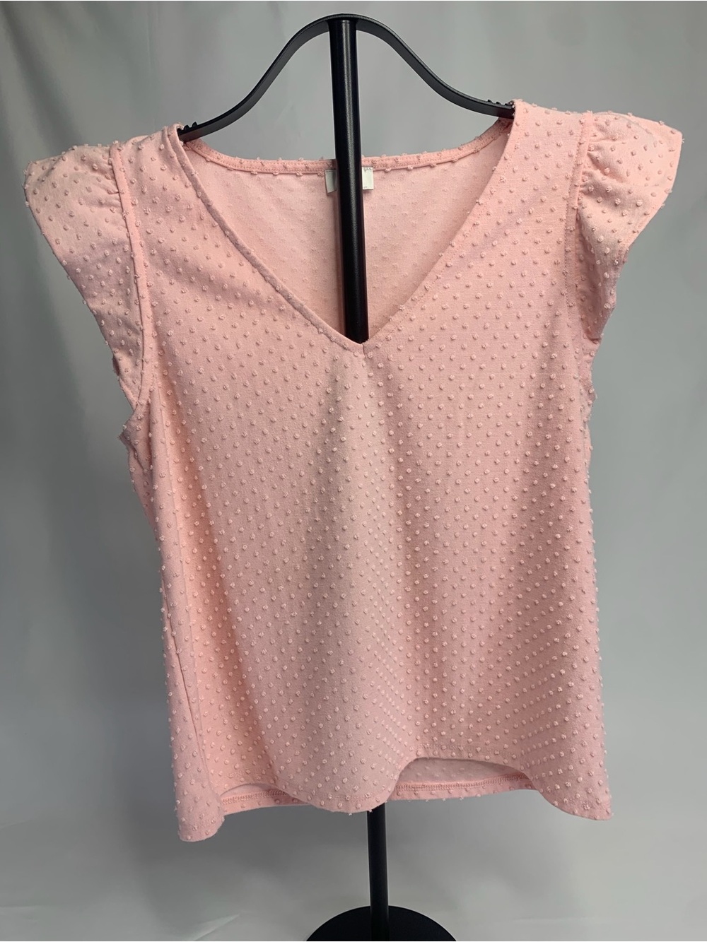 JCrew Women’s Pink Textured V-Neck Top